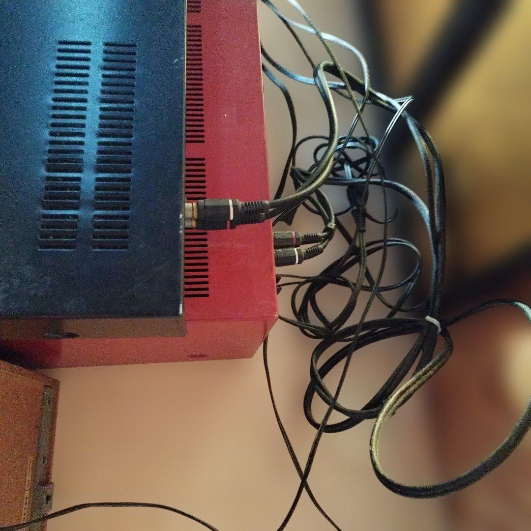 Sony CDP-33 赤色 コンポセット Sanyo W07　昭和レトロ