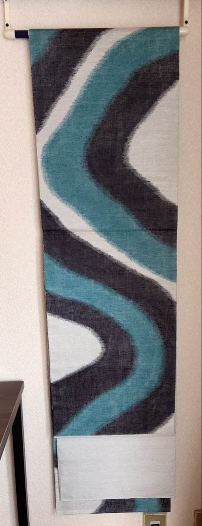 【新品】モダンなすくい織　袋帯　ブルー　絹　通年OK