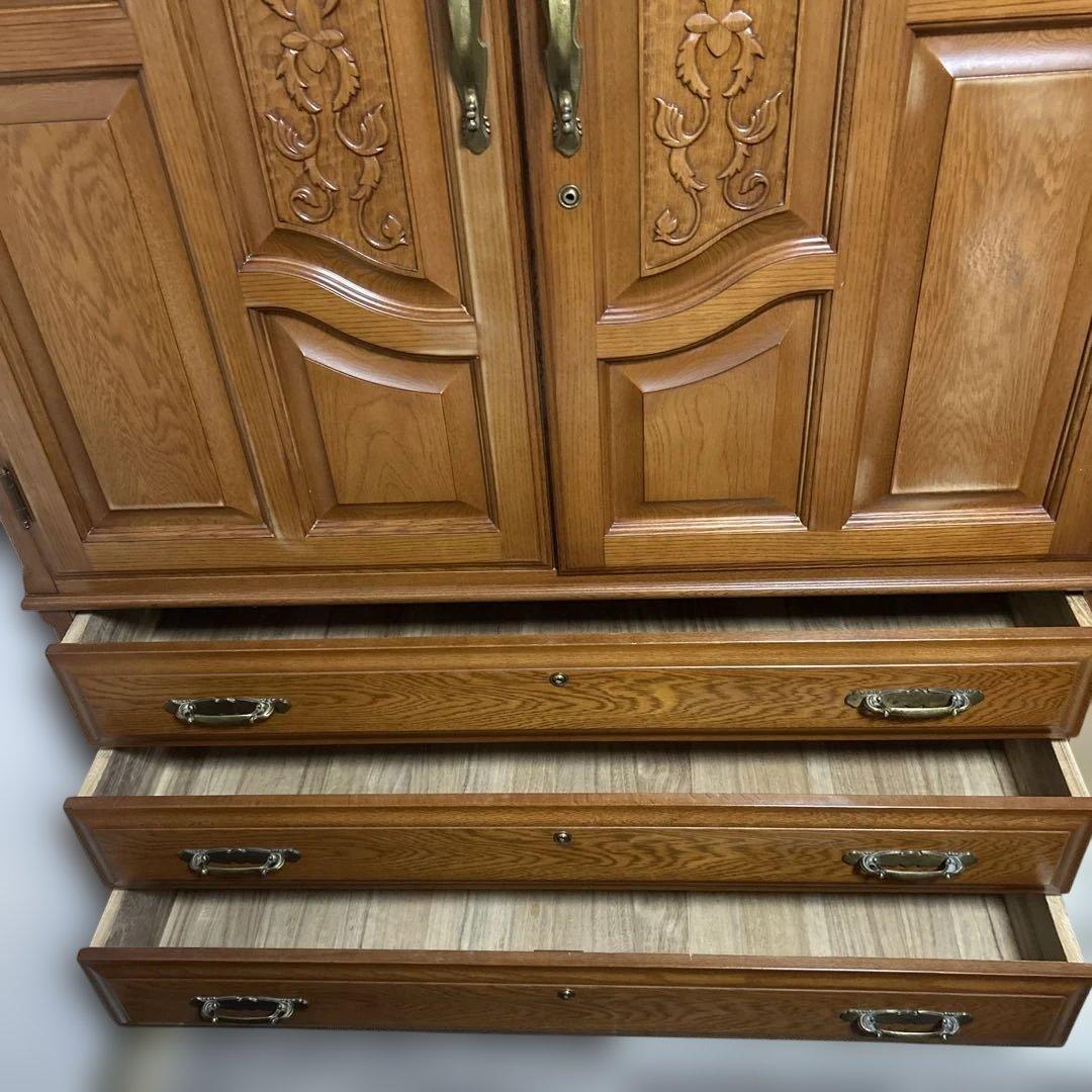 桐製家具 木目調タンス 引き出し付き　　 婚礼家具の中の和ダンス