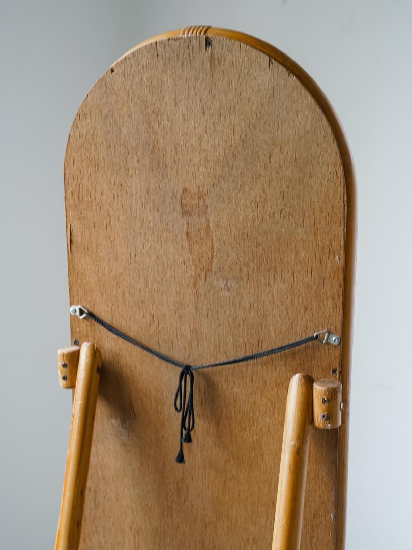 80's \"BLUASTRA\" ヴィンテージミラー ラタン/籐家具 モダン