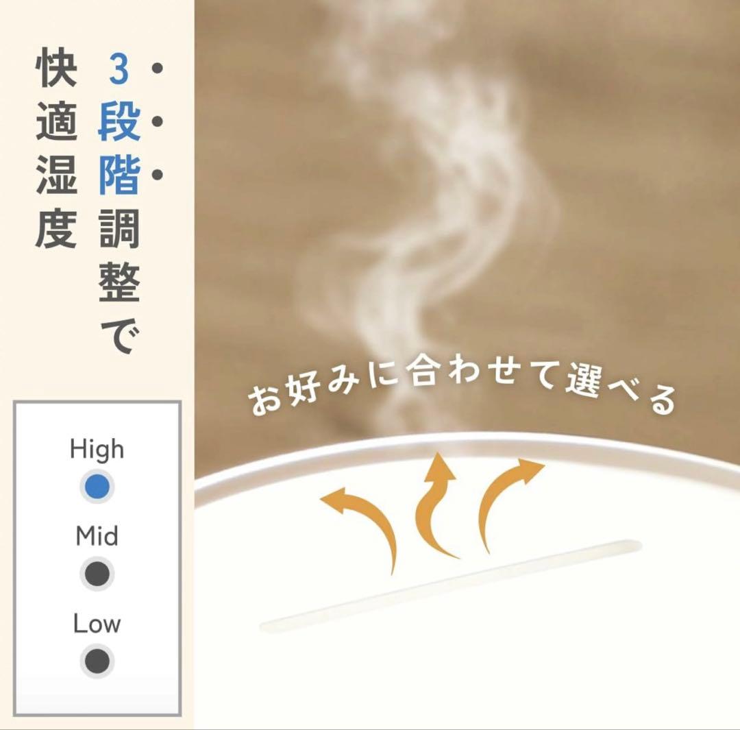 【新品】±0 プラスマイナスゼロ スチーム式 加湿器H220 ホワイト