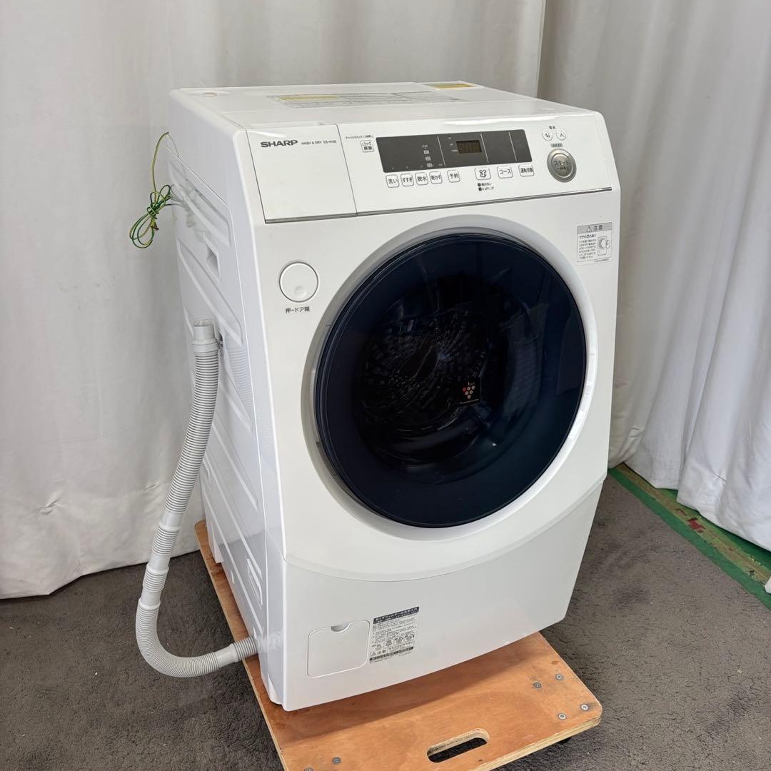 ★942　ドラム式洗濯機　SHARP　10キロ　右開　安い　綺麗　設置無料　中古
