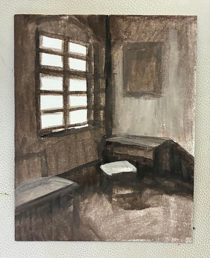 アクリル画　室内　838