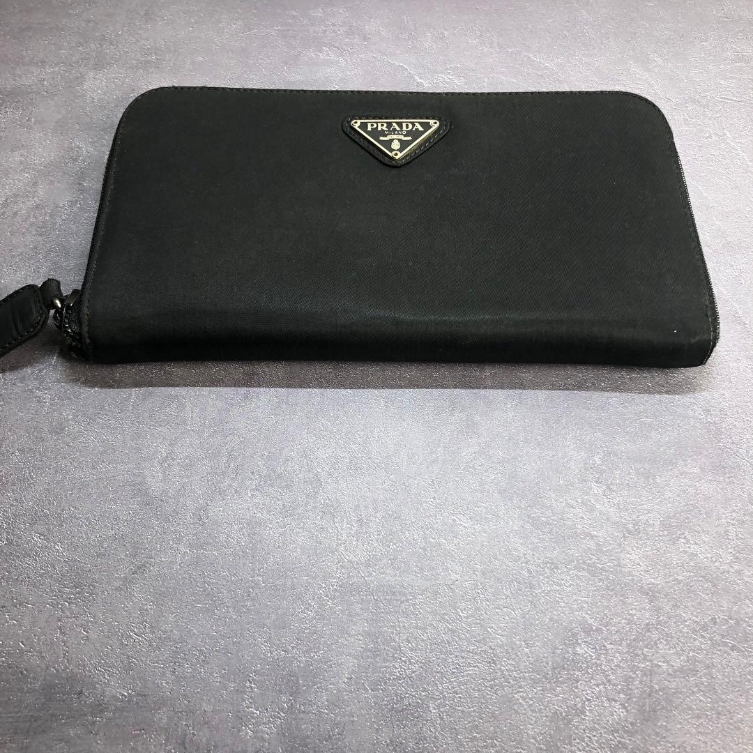 小物 PRADA Nylon Triangle Logo Long Wallet