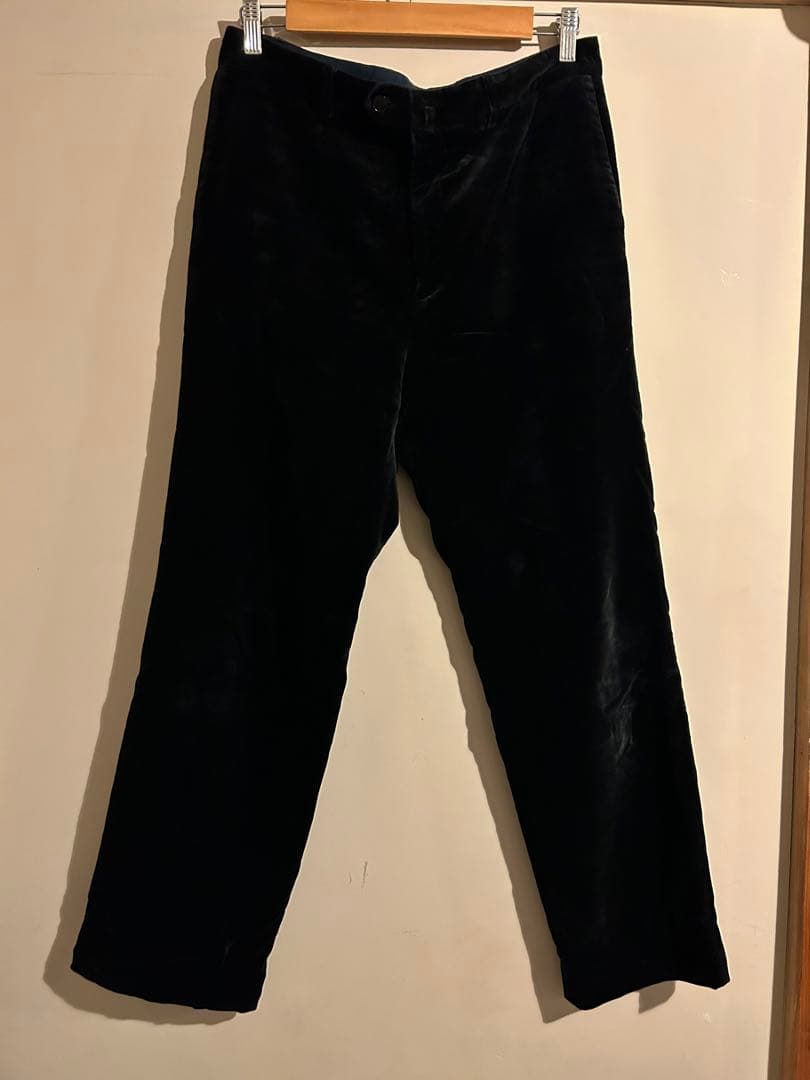 激レア　フランス製　アニエスベー ベロアパンツ　ブラック