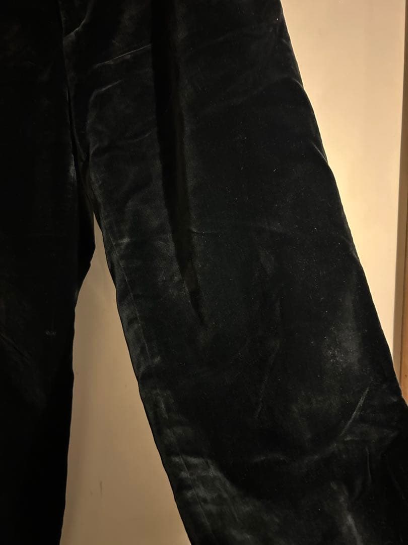 激レア　フランス製　アニエスベー ベロアパンツ　ブラック