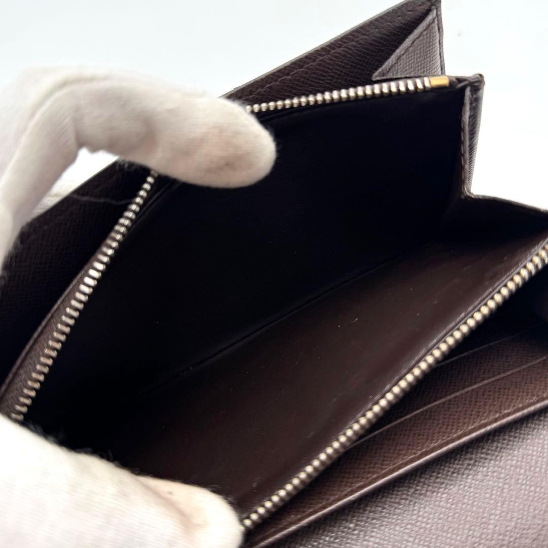 【極美品】ルイヴィトン　ダミエ　エベヌ　サラ　カード10枚　長財布　折り財布