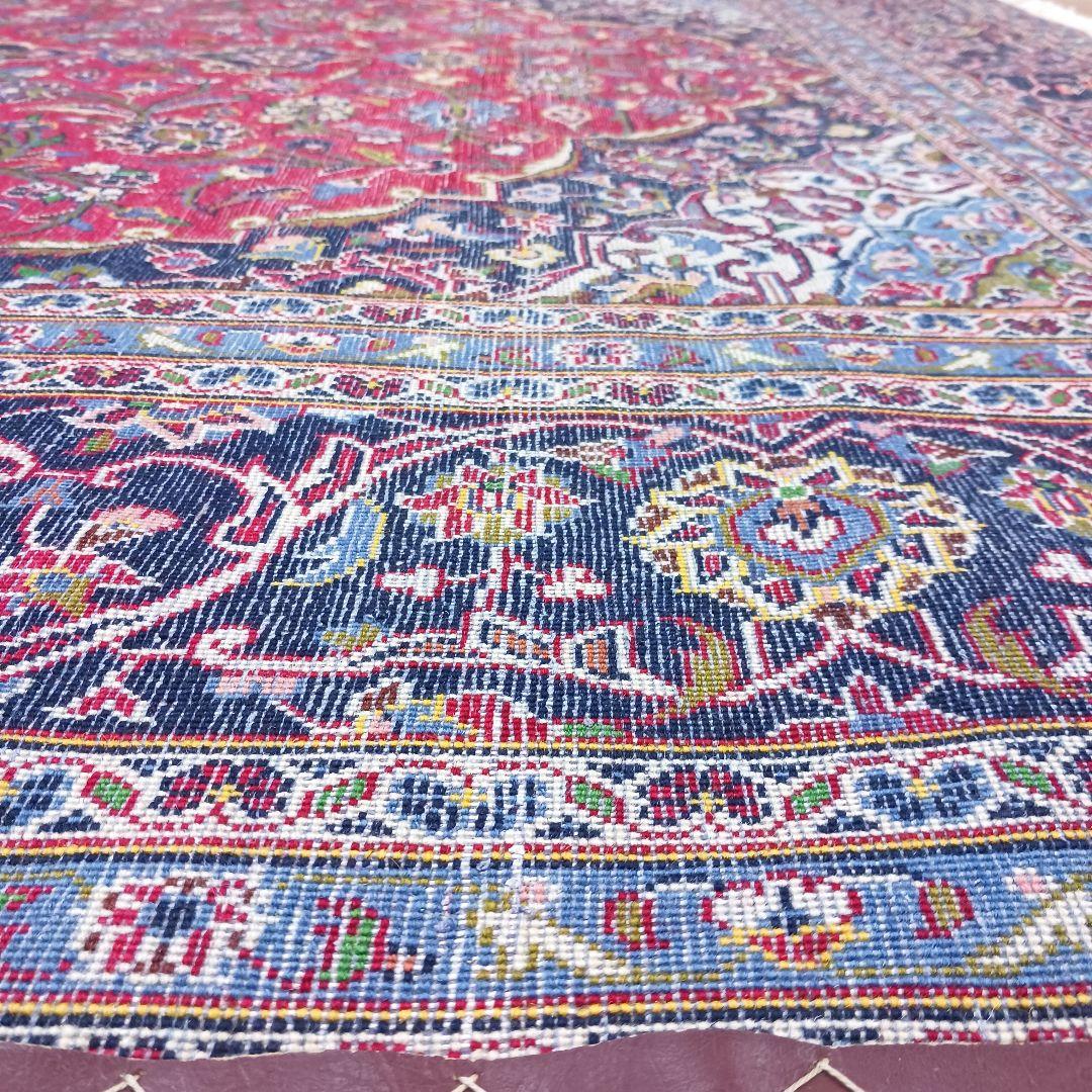 Y3053 高級ペルシャ絨毯 カシャーン産 ウール100% 手織 大判 299㎝