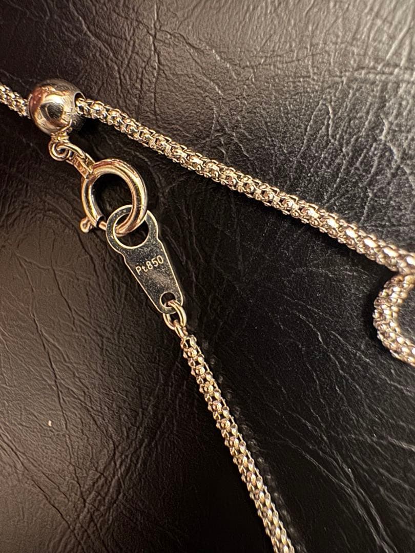 PT850 カットボールチェーン 50cm可動式 プラチナ ネックレス3.8g