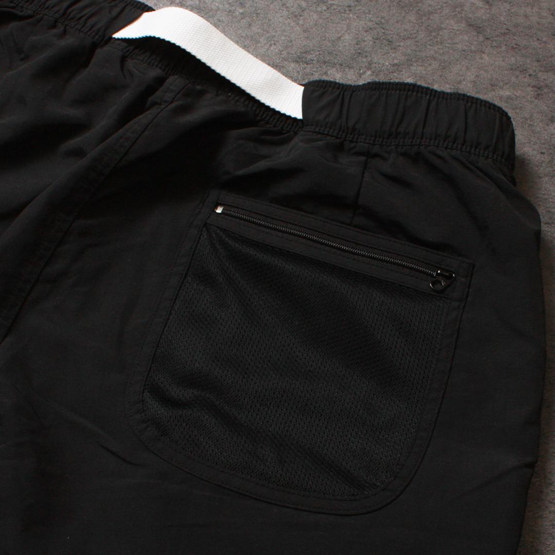 POLO SPORT ポロスポーツ ナイロンハーフパンツ ブラック x イエロー