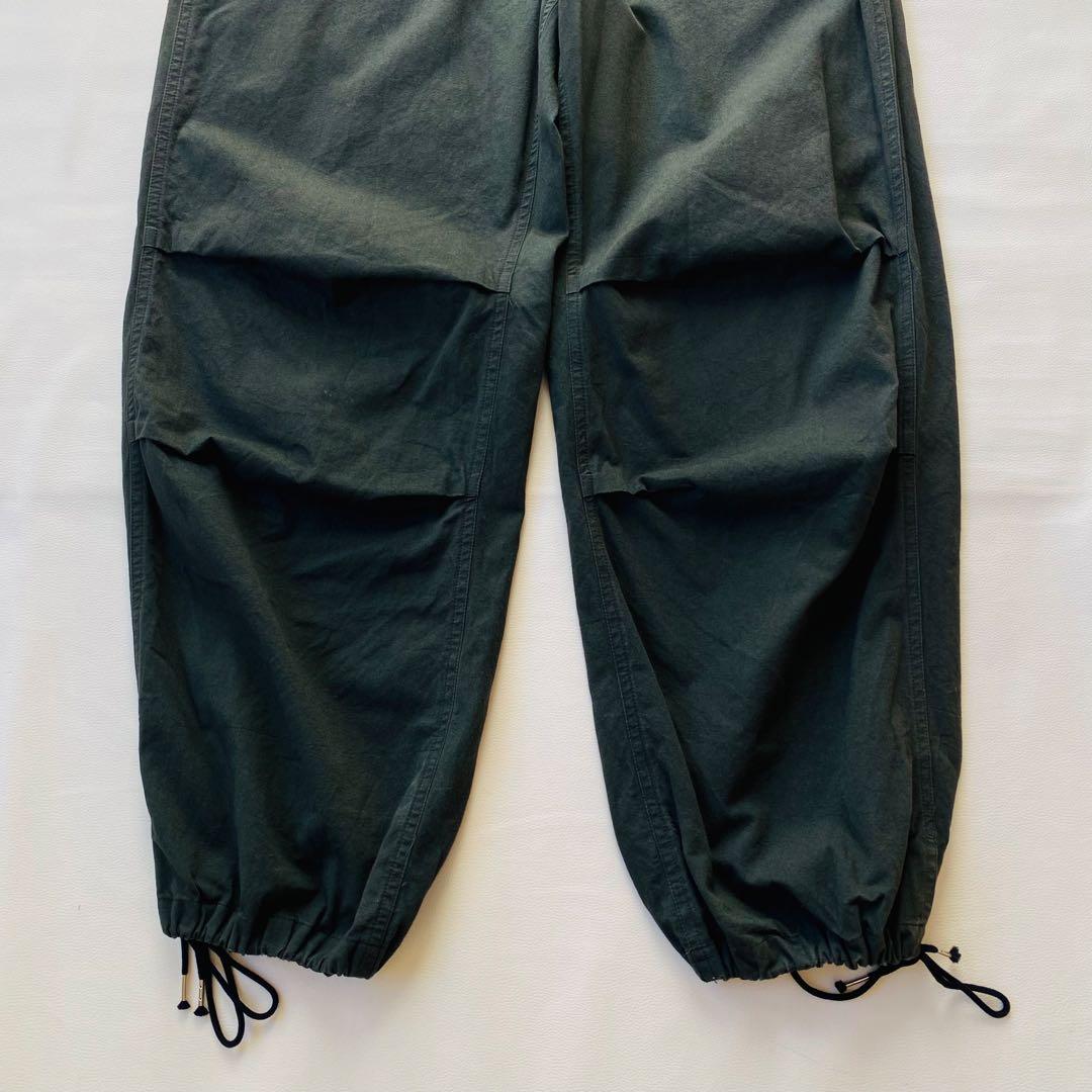 SHISHIKUI　パラシュートパンツ　天然日干し加工　ドローコード　ブラック