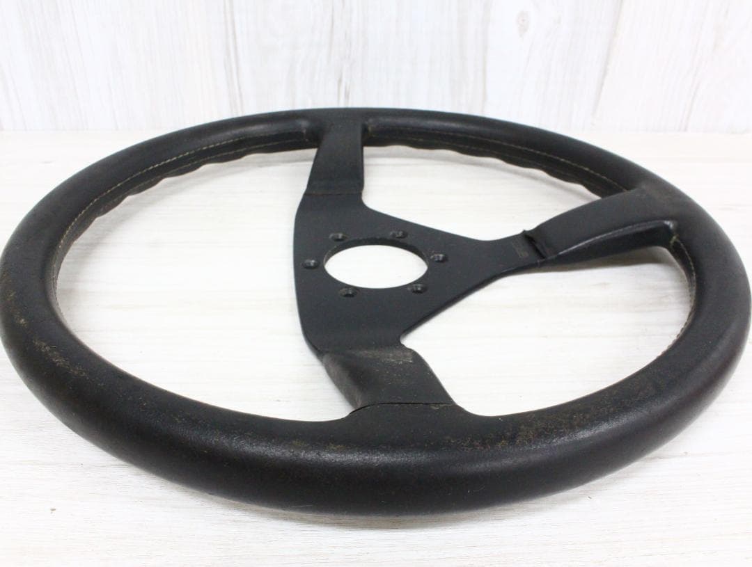 ▲希少 MOMO ヴィンテージ ステアリング レザー モモステ イタリア製②