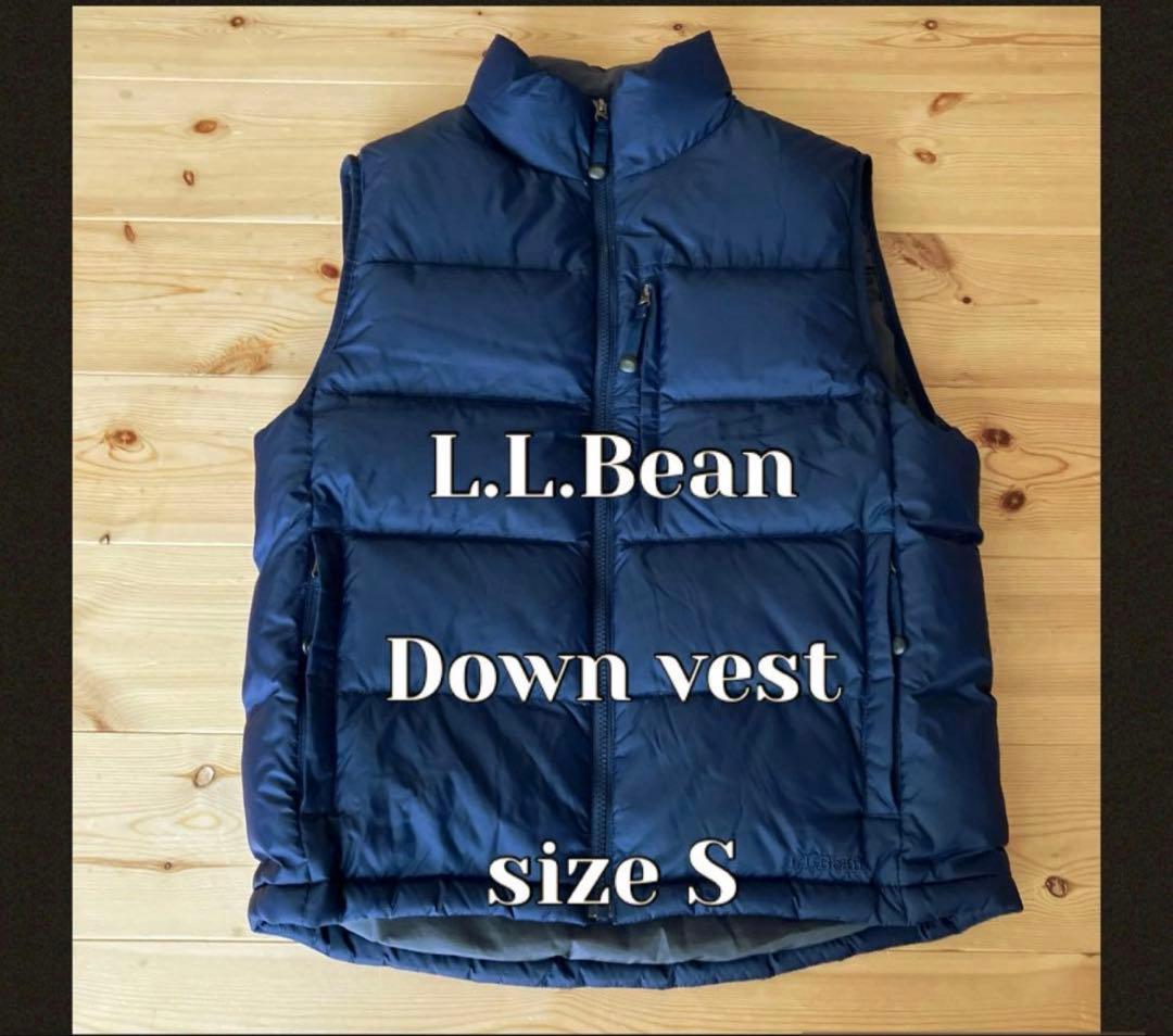 美品　L.L.Bean エルエルビーン　ダウンベスト　ネイビー　S