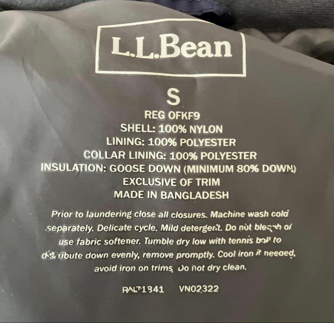美品　L.L.Bean エルエルビーン　ダウンベスト　ネイビー　S
