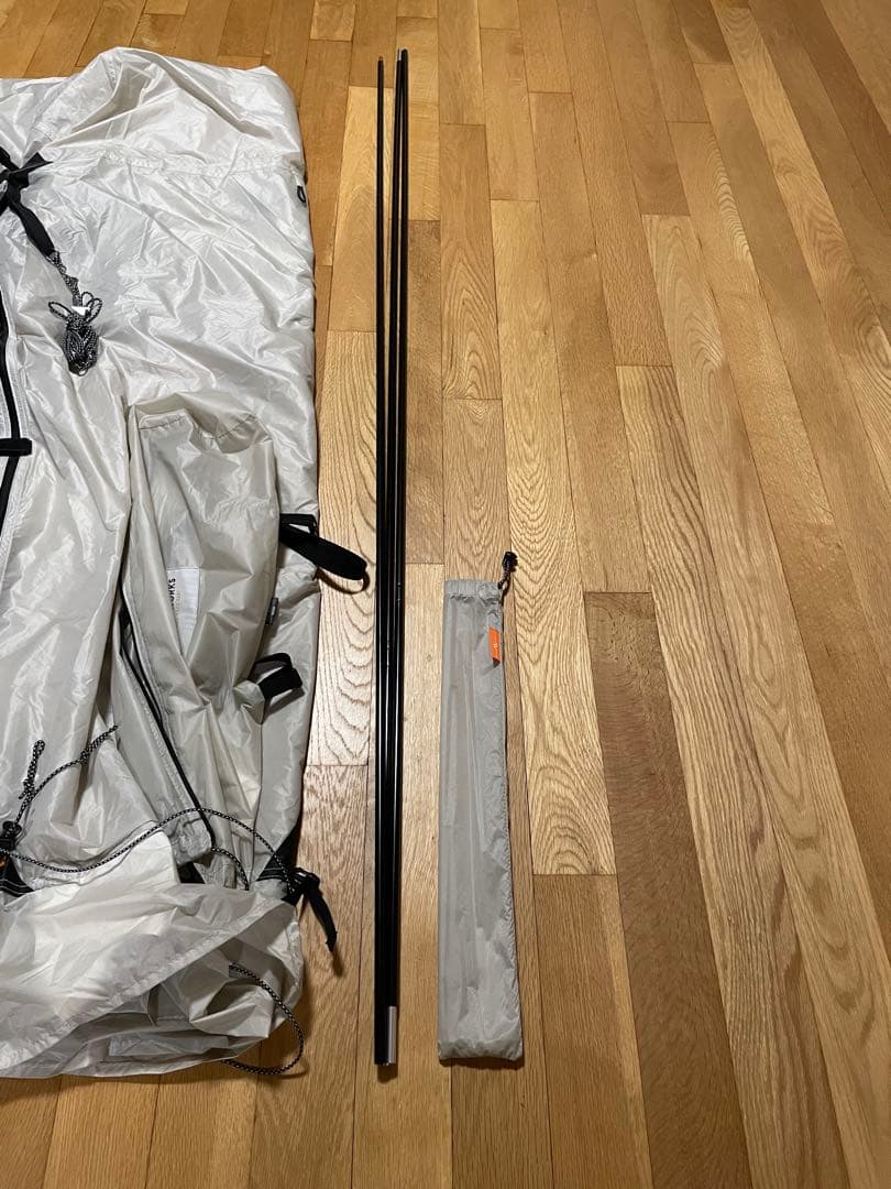 ジャックシェルターミニ サイドポール4本付き ペグ未使用　グロメット補修済