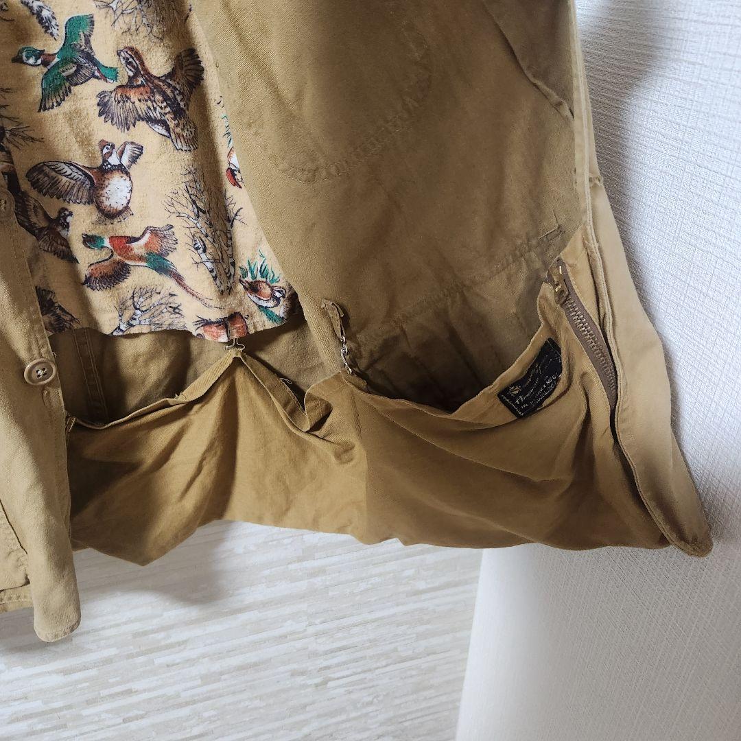 50~60s American field ハンティングジャケット 裏地動物柄