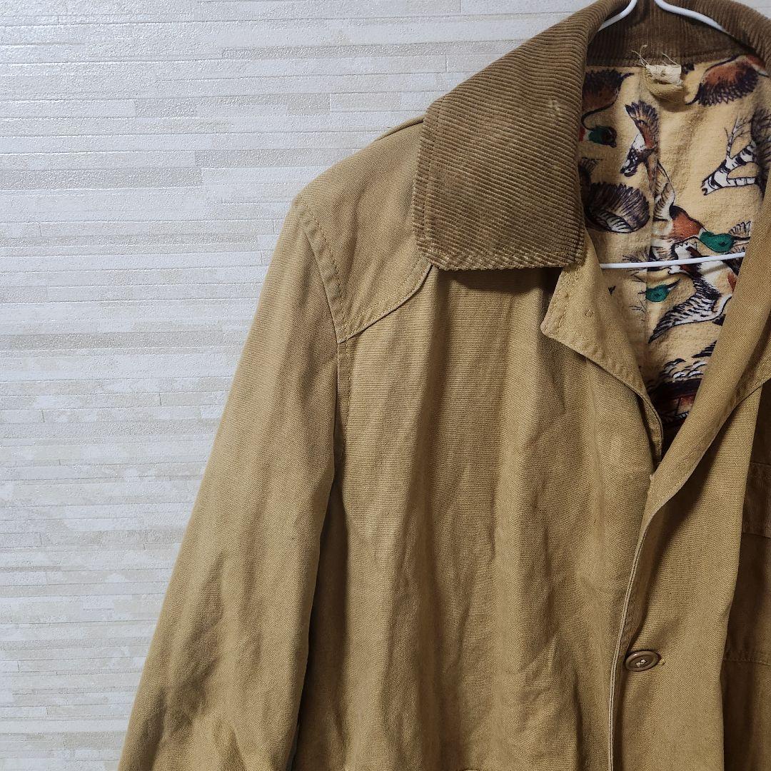 50~60s American field ハンティングジャケット 裏地動物柄