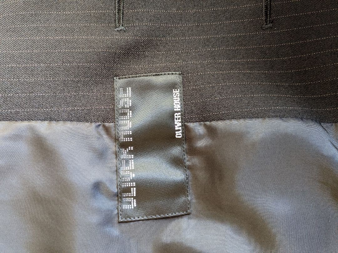 男児　ダークグレー ストライプ スーツ 160サイズ