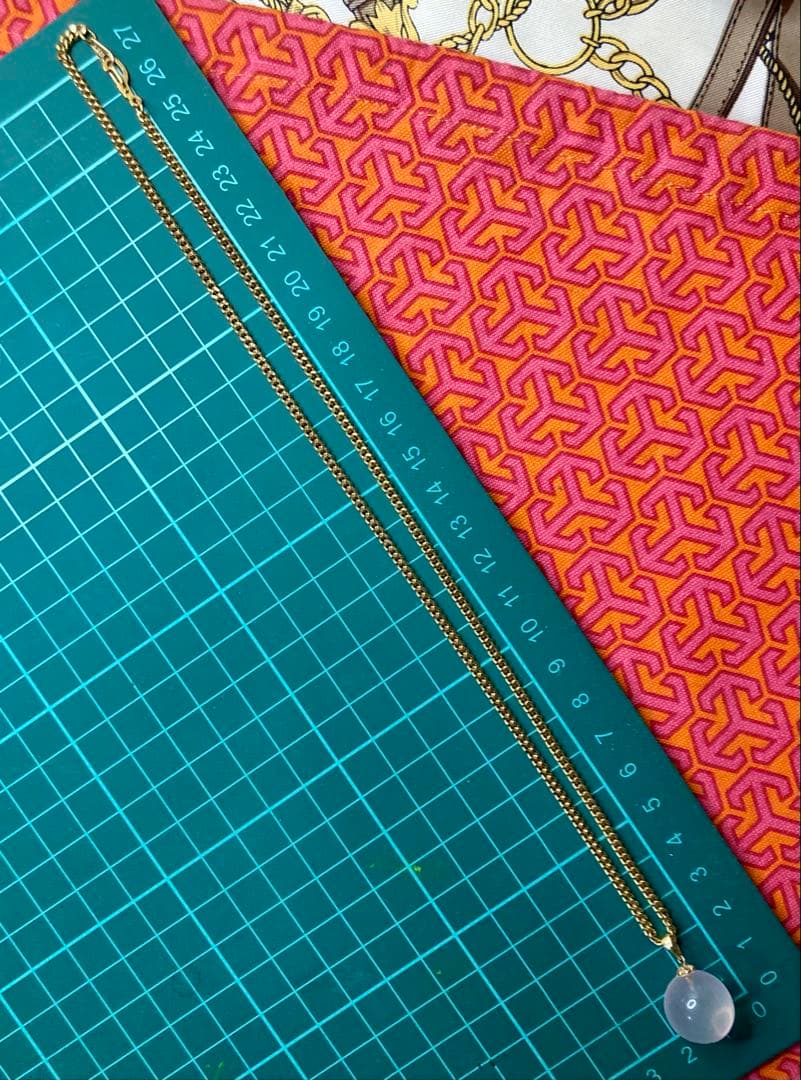 K18 (18金)　ペンダントトップ　大玉 天然石 　アンティーク