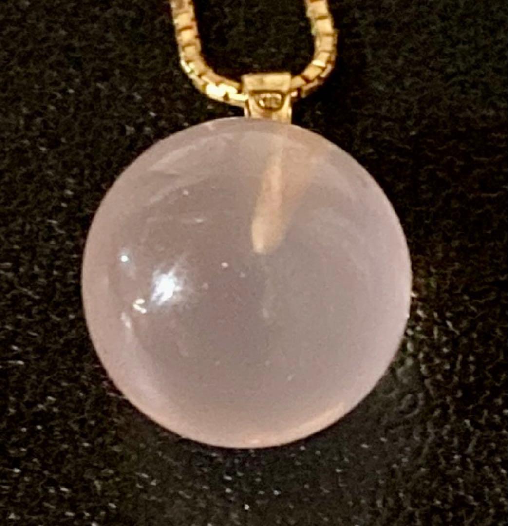 K18 (18金)　ペンダントトップ　大玉 天然石 　アンティーク