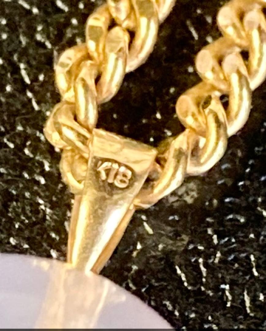 K18 (18金)　ペンダントトップ　大玉 天然石 　アンティーク