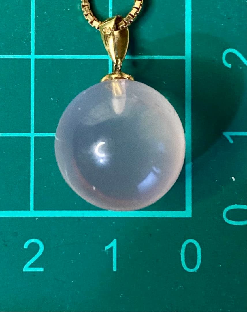 K18 (18金)　ペンダントトップ　大玉 天然石 　アンティーク