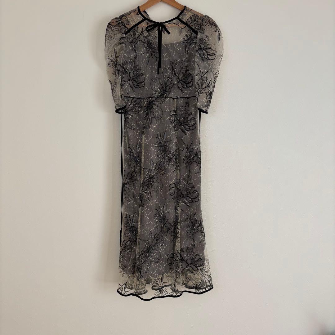 Leja レース パーティードレス S 結婚式　お呼ばれワンピ　オケージョン