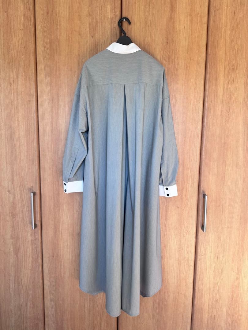 即完商品 未使用 タグ付きENFOLD シャツワンピース グレー