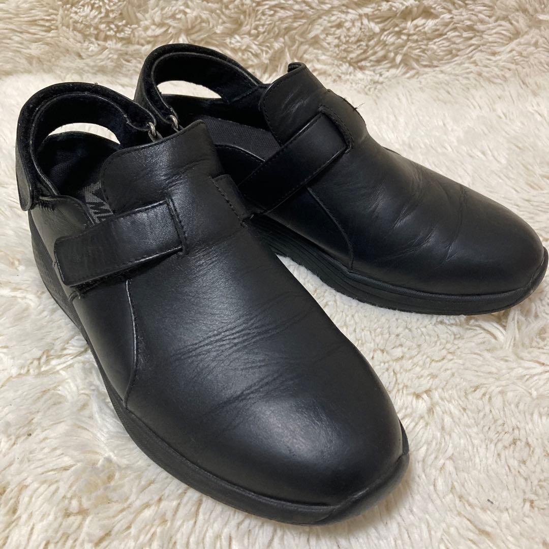 MBT レザー ブラック Vibram クロッグ サボ サンダル シューズ 黒