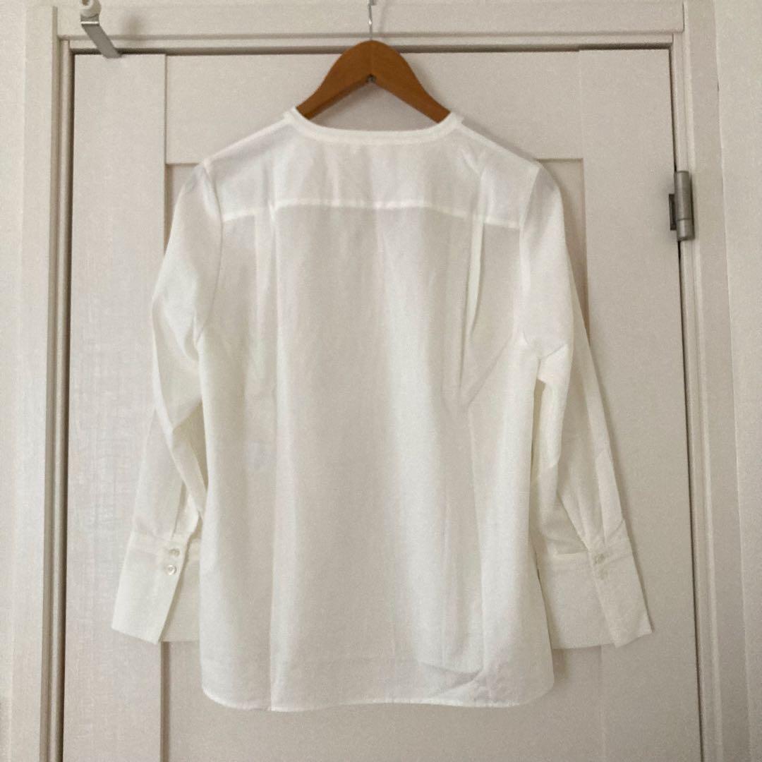 トゥモローランド ボールジィ クリスタルコットンギャザーブラウス ボウタイ 白