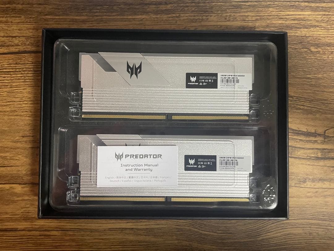 メモリー Acer Predator Vesta II DDR5 RGB 32GB