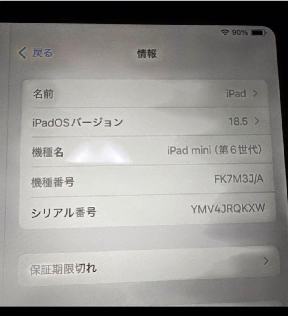 iPad mini 6 64GB Wifi 電池91% 付属品未使用