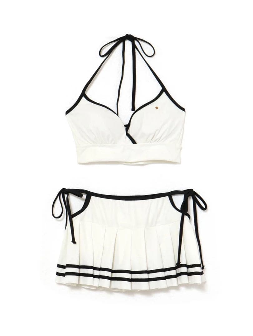 andmary Coco pleats swimwear white 新品