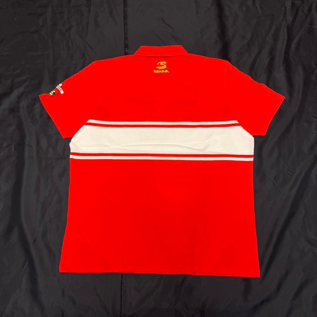 アイルトンセナ F1 ポロシャツ レーシング 新品未使用 XL レッド ホワイト