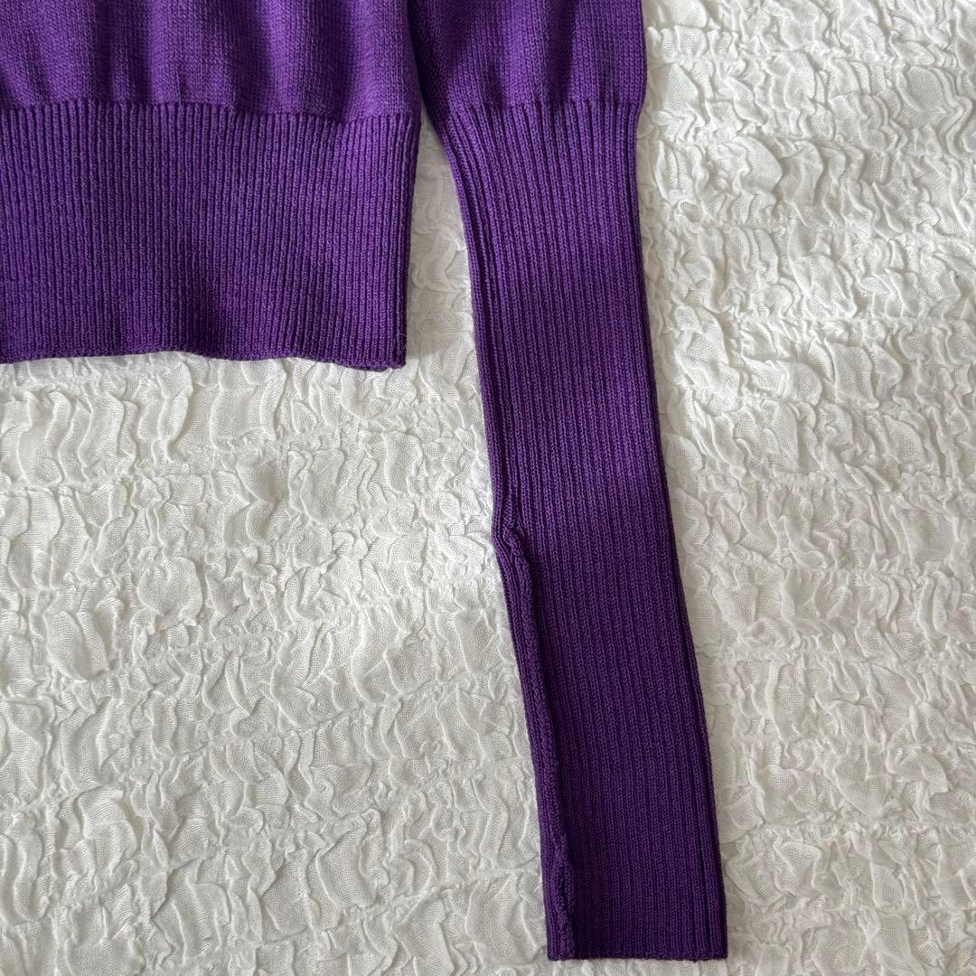 【美品】THE SHINZONE シンゾーン クルーネック 袖リブカーディガン