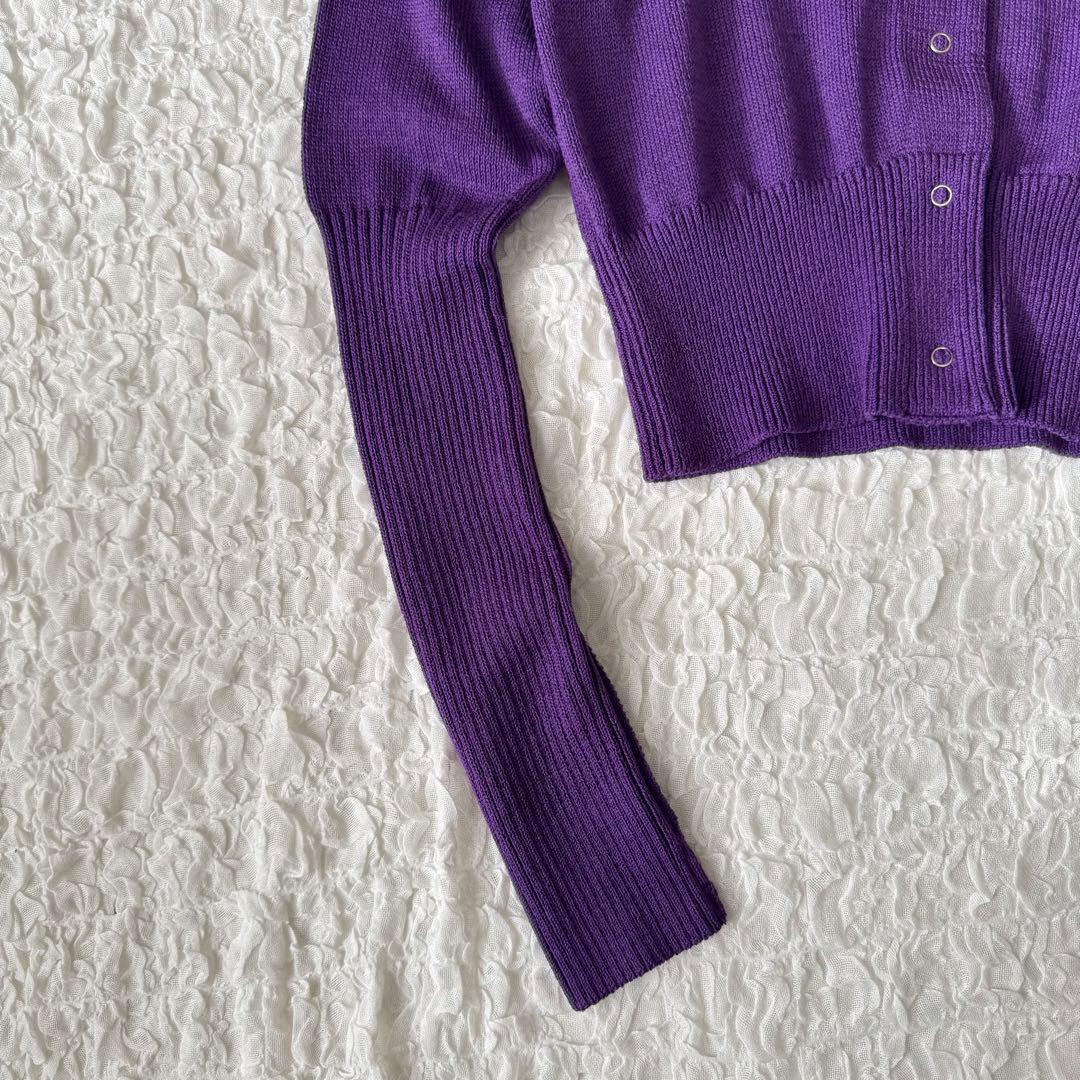 【美品】THE SHINZONE シンゾーン クルーネック 袖リブカーディガン