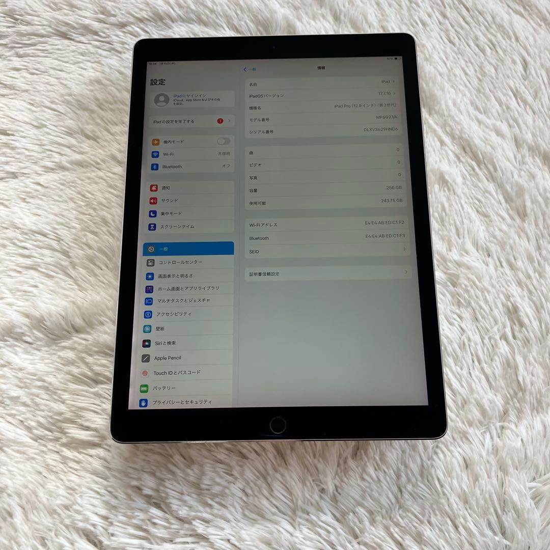 【完動品】iPad Pro 12.9 第2世代 256GB 【すぐ発送】