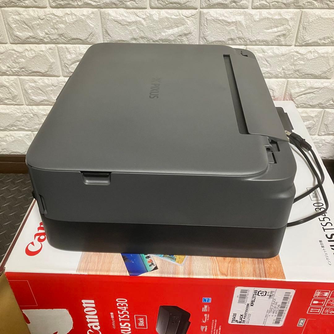 【完動品】Canon PIXUS TS5430 ブラック 純正インクXL付き
