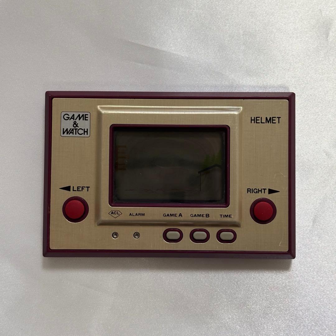 【動作確認済み 箱付き】ゲームウォッチ ゴールド ヘルメット