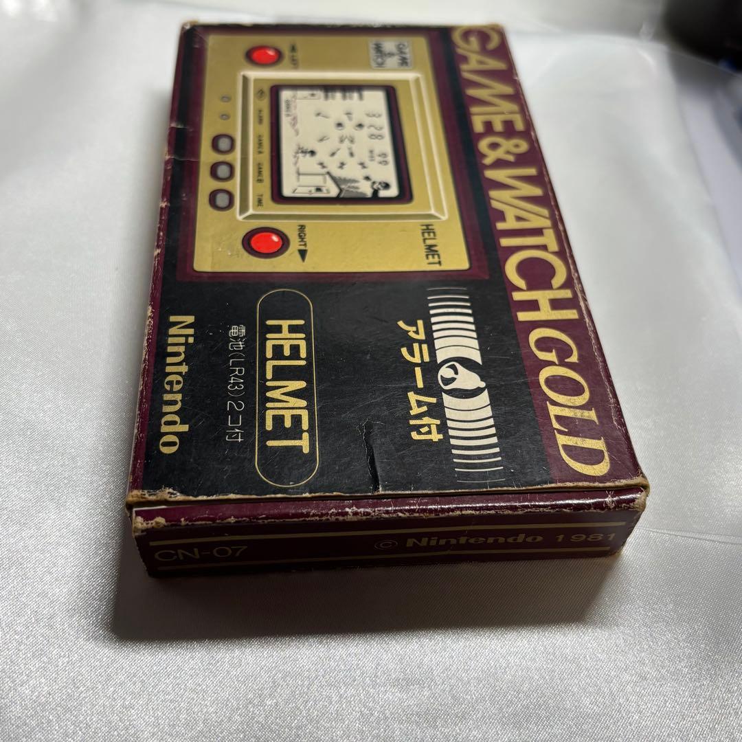 【動作確認済み 箱付き】ゲームウォッチ ゴールド ヘルメット