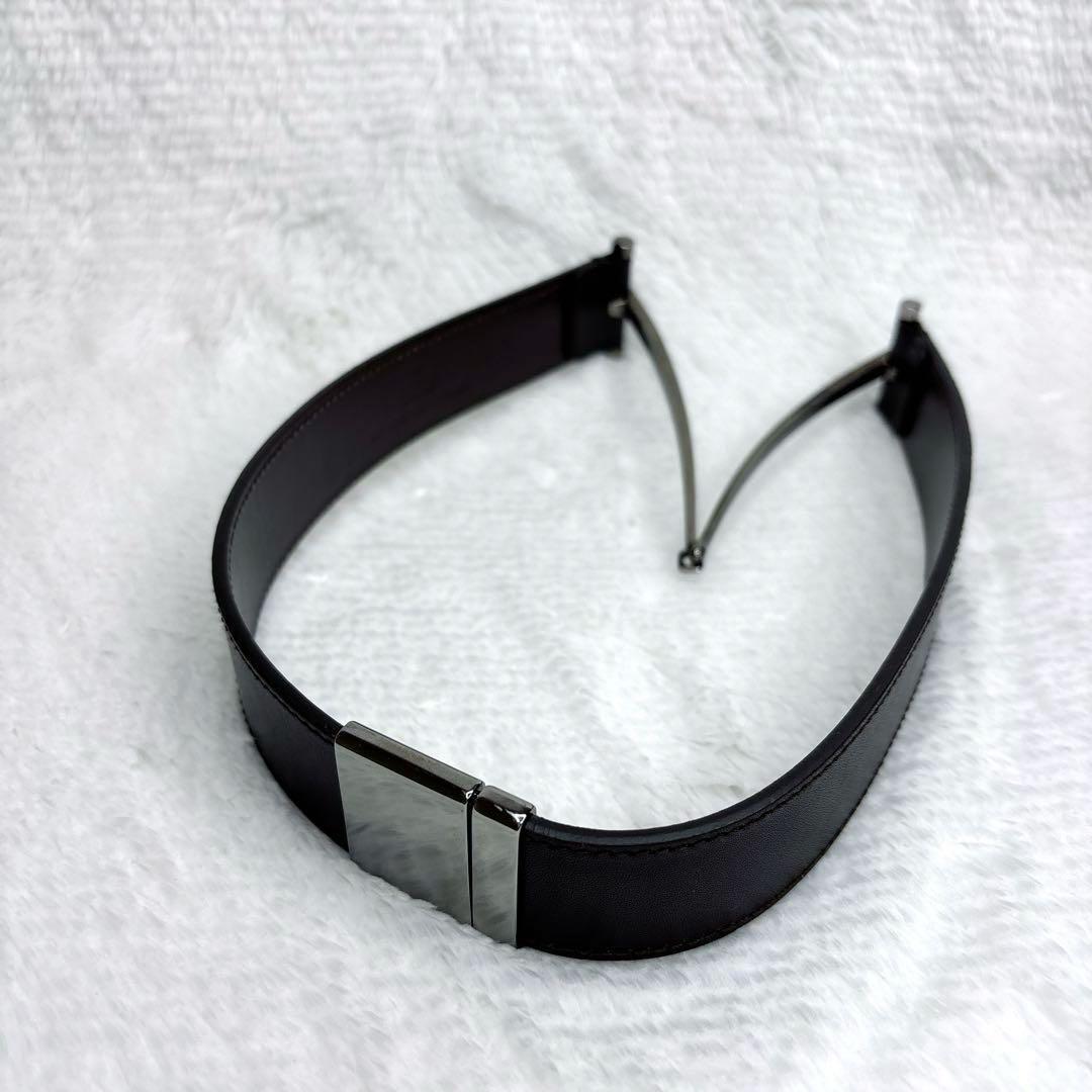 一級品✨GUCCI グッチ ホースビットベルト　シルバー金具　イタリア製