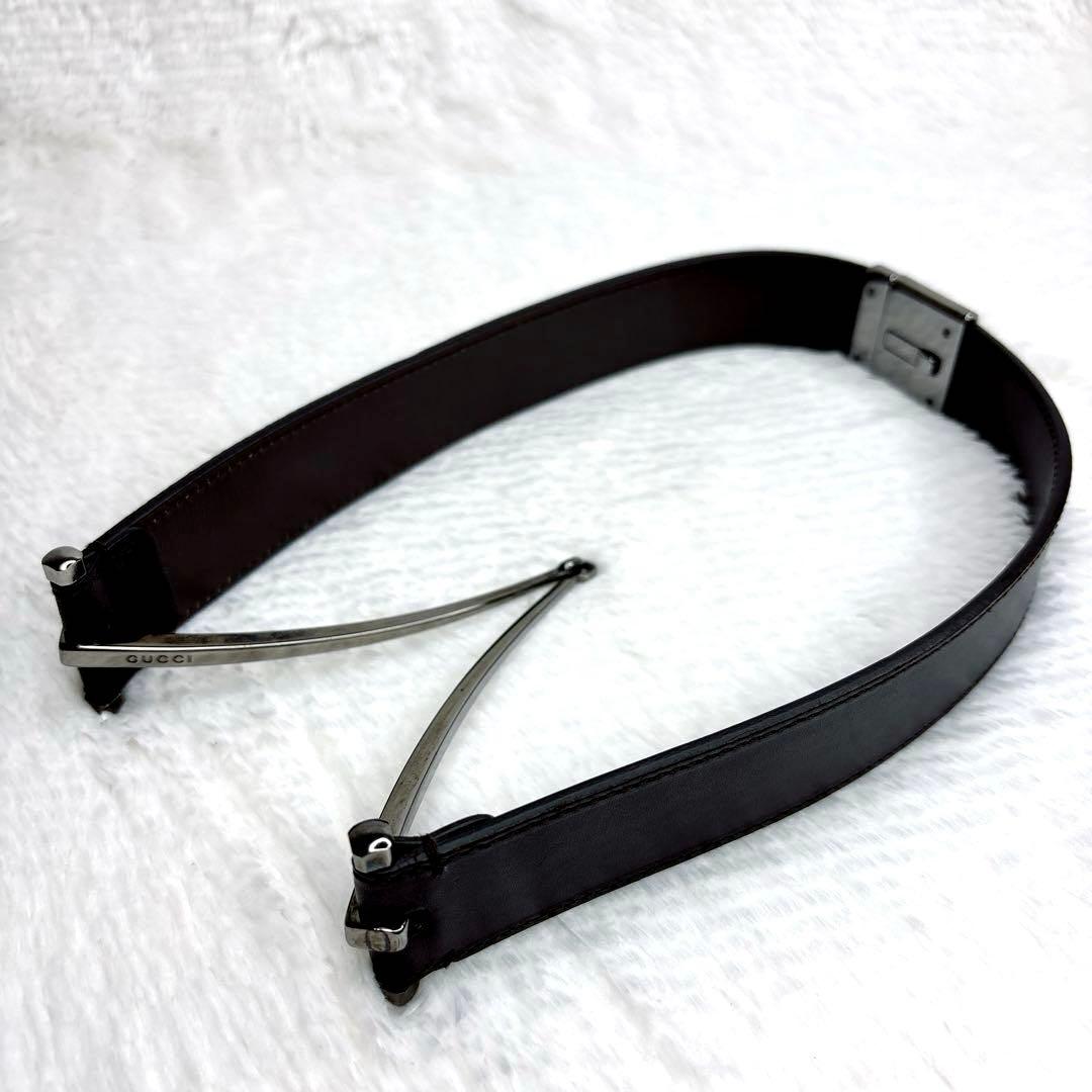 一級品✨GUCCI グッチ ホースビットベルト　シルバー金具　イタリア製