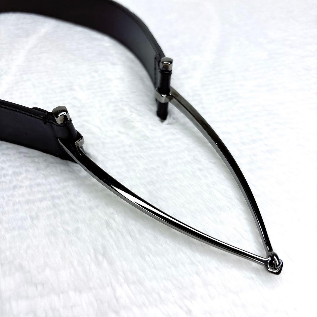 一級品✨GUCCI グッチ ホースビットベルト　シルバー金具　イタリア製