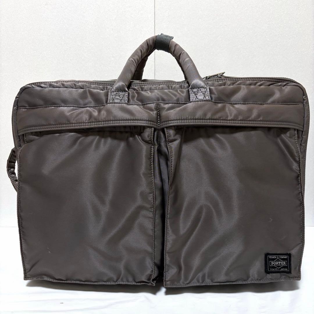 新型✨極美品 ポータータンカー ビジネスバッグ3way 2層 A4可 グレー