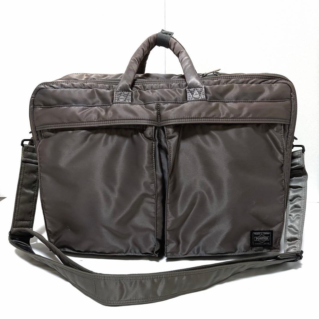新型✨極美品 ポータータンカー ビジネスバッグ3way 2層 A4可 グレー