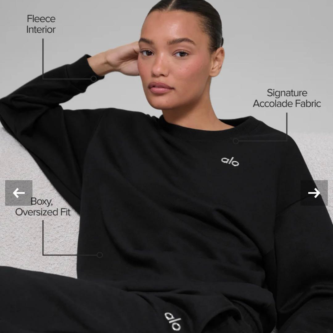 alo アロ　ACCOLADE CREW NECK PULLOVER Mサイズ