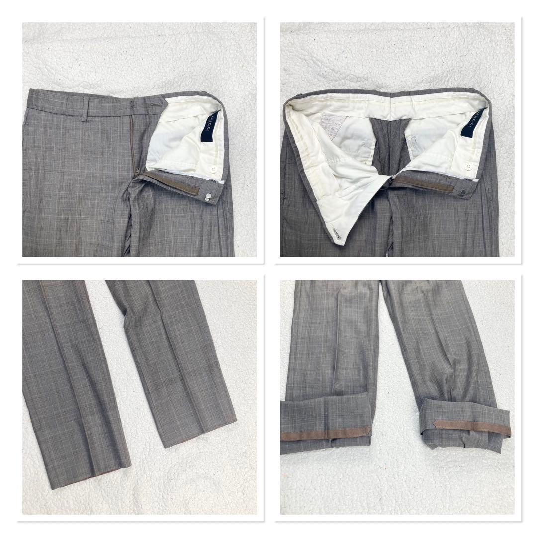 極希少 トムフォード期 GUCCI グレンチェック セットアップスーツ 48