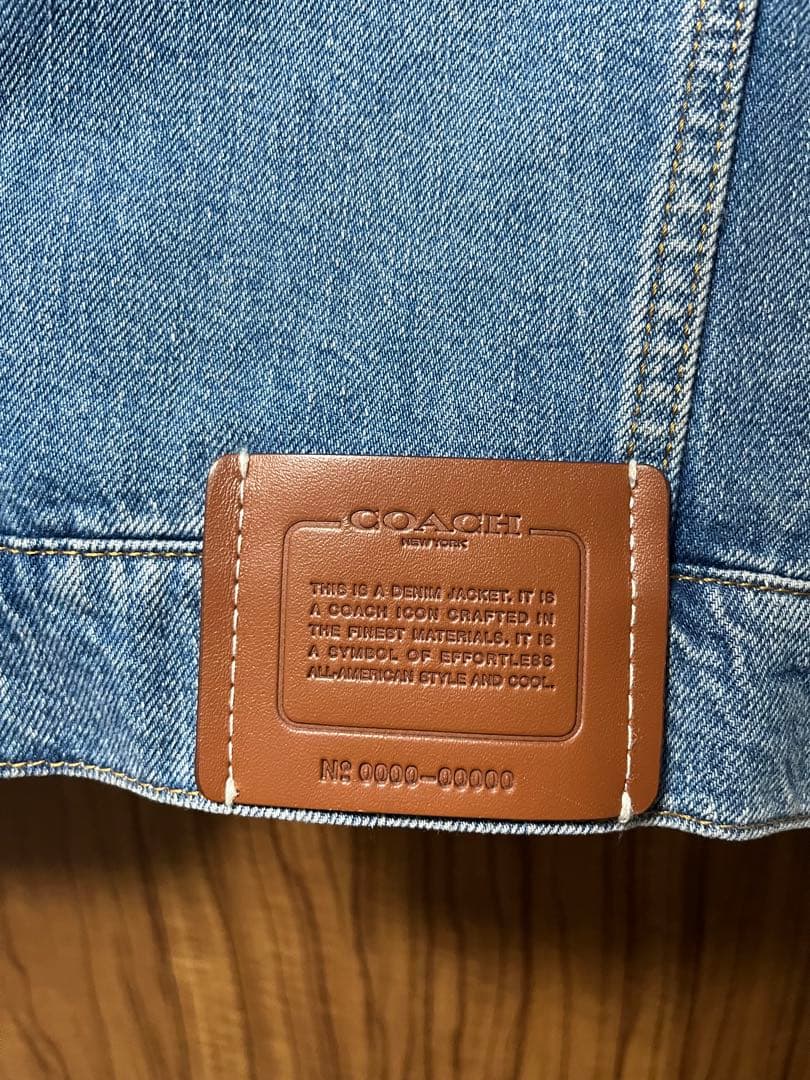 【中古美品】COACH デニムジャケット ボア サイズL