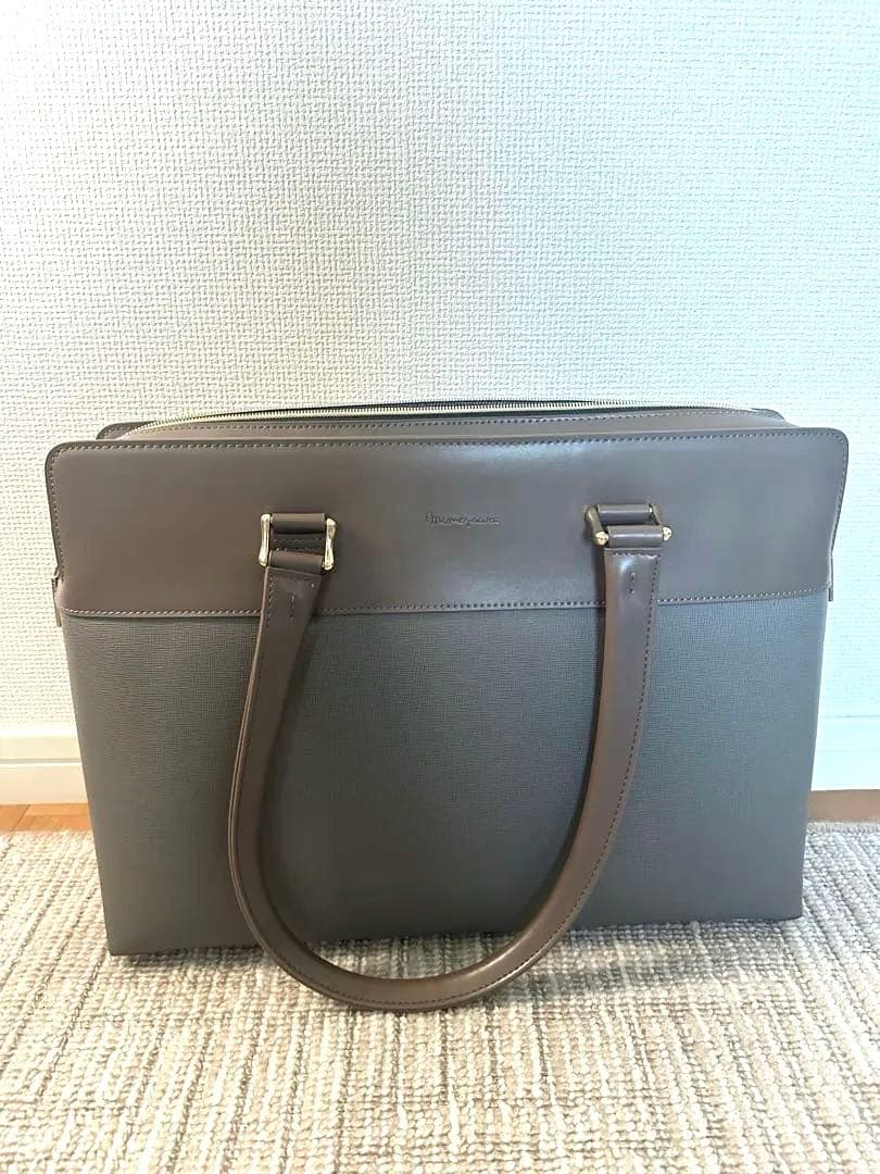 【新品】目々澤鞄　レディースビジネスバッグ　トート pc 就活　転職　グレー