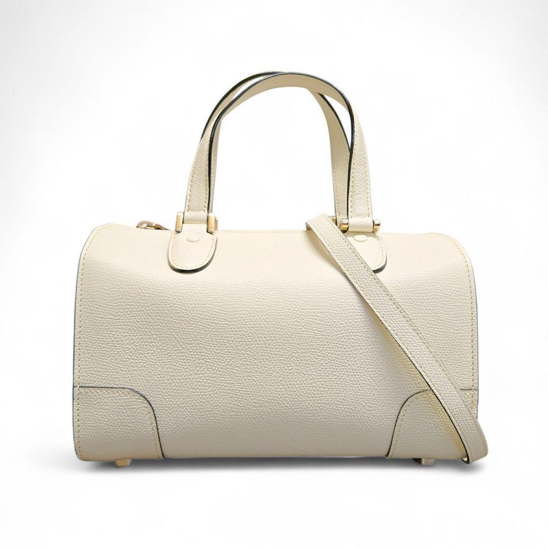 【新品】ヴァレクストラ バビラ ミニ レザー 2WAYハンドバッグ ホワイト